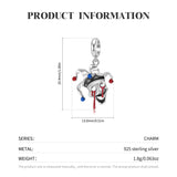 Tragic Clown S925 Silver Epoxy Pendant DIY Jewelry Accessory