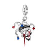 Tragic Clown S925 Silver Epoxy Pendant DIY Jewelry Accessory