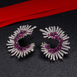 Flower Flash Bride Ear Jewelry Set