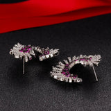 Flower Flash Bride Ear Jewelry Set