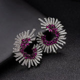 Flower Flash Bride Ear Jewelry Set