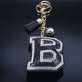 Gothic A-Z Initial Keyring Tassel Geometric Keychain KXH142