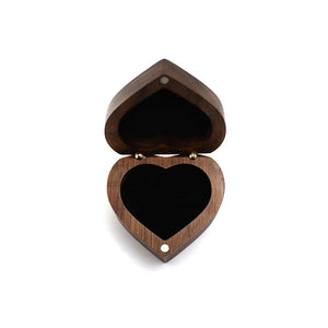 Heart-shaped Wooden Ring Box Jewelry Organizer
