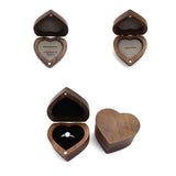 Heart-shaped Wooden Ring Box Jewelry Organizer