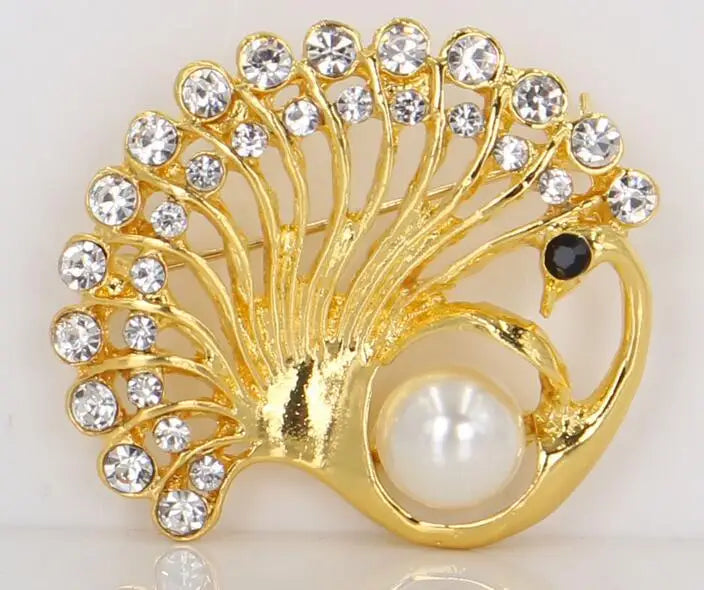Creative Peacock Brooch Pin for Women/Men, Wedding Gift DIY Jewelry Accessories