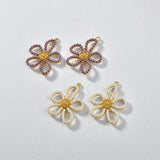 30pcs/lot Flower Shape Alloy Floating Locket Charms DIY Jewelry Accessory