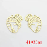 50pcs Rubber Paint Pretty Girls Heads Alloy Charms for DIY Jewelry