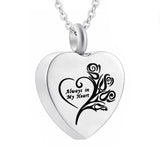 Always on My Mind Forever in My Heart Memorial Keepsake Pendant