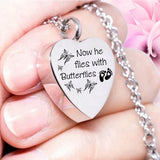 Butterfly Urn Pendant Keepsake Necklace for Woman