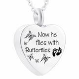 Butterfly Urn Pendant Keepsake Necklace for Woman