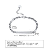 Box Chain Urn Bracelet for Ashes, Memorial Jewelry
