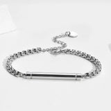 Box Chain Urn Bracelet for Ashes, Memorial Jewelry
