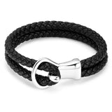 Leather Cremation Bracelet for Ashes Men