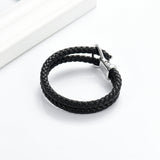 Leather Cremation Bracelet for Ashes Men