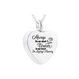 Stainless Steel Cremation Heart Jewelry Urn Pendant