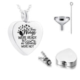 Heart-Shaped Steel Urn Pendant for Ashes