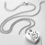 Butterfly Heart Locket Pendant Cremation Jewelry Ash Urn Necklace