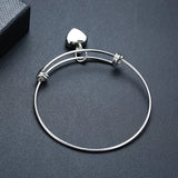 Heart Urn Bangle for Ashes Stainless Steel Bracelet with Funnel Kit