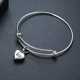 Heart Urn Bangle for Ashes Stainless Steel Bracelet with Funnel Kit
