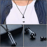 Glass Tube Urn Memorial Bottle Share Keepsake Necklace