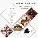 Cross Urn Necklace Retro Memorial Pendant 12 Colors Crystal