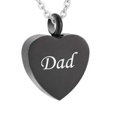 Heart Urn Necklace Keepsake Memorial Pendant