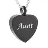 Heart Urn Necklace Keepsake Memorial Pendant