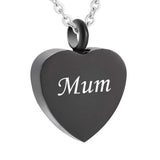 Heart Urn Necklace Keepsake Memorial Pendant