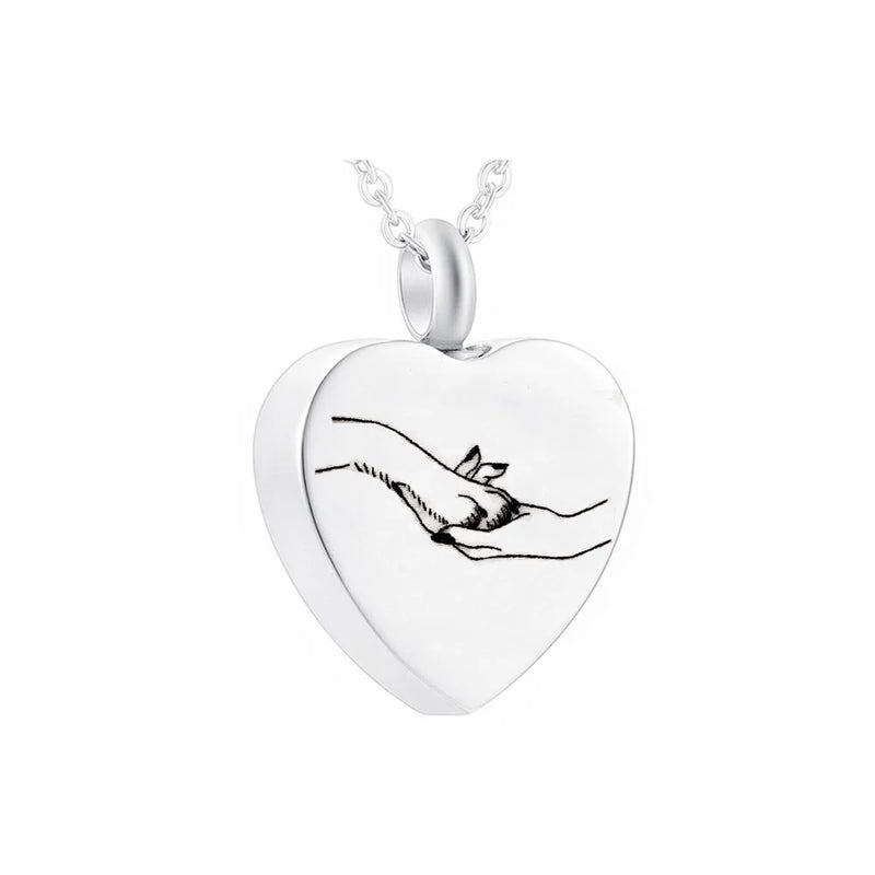Dog Paw Pet Memorial Mini Urn Pendant Funeral Urn Necklace