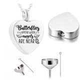 Heart Aluminum Urn Cremation Jewelry for Pet Ashes Memorial