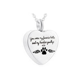 Cat Claw Angel Wings Heart Pendant Cremation Jewelry