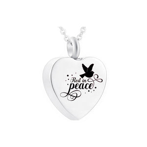 Heart Pendant Aluminum Urn Necklace - Other Side Of The Stairs