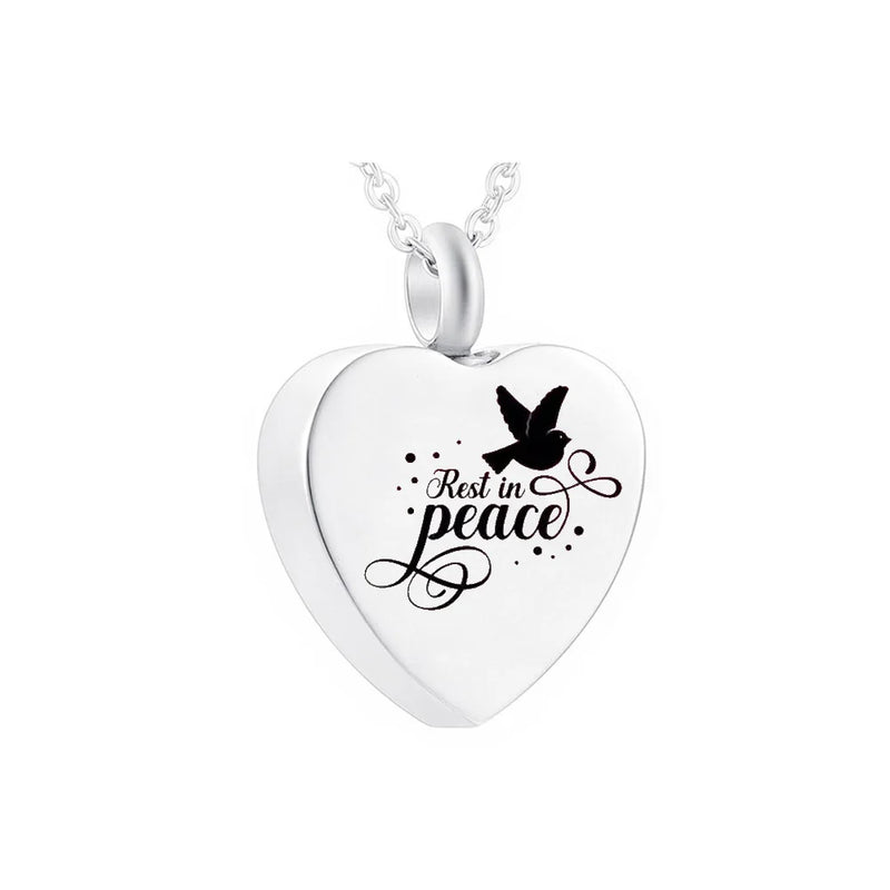 Heart Pendant Aluminum Urn Necklace - Other Side Of The Stairs