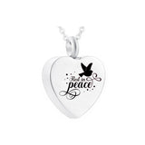 Heart Pendant Aluminum Urn Necklace - Other Side Of The Stairs