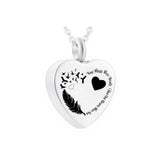 Heart Pendant Stainless Steel Pet Urn - Memorial Ashes Box