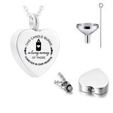 Heart Pendant Stainless Steel Urn Necklace for Family/Pet