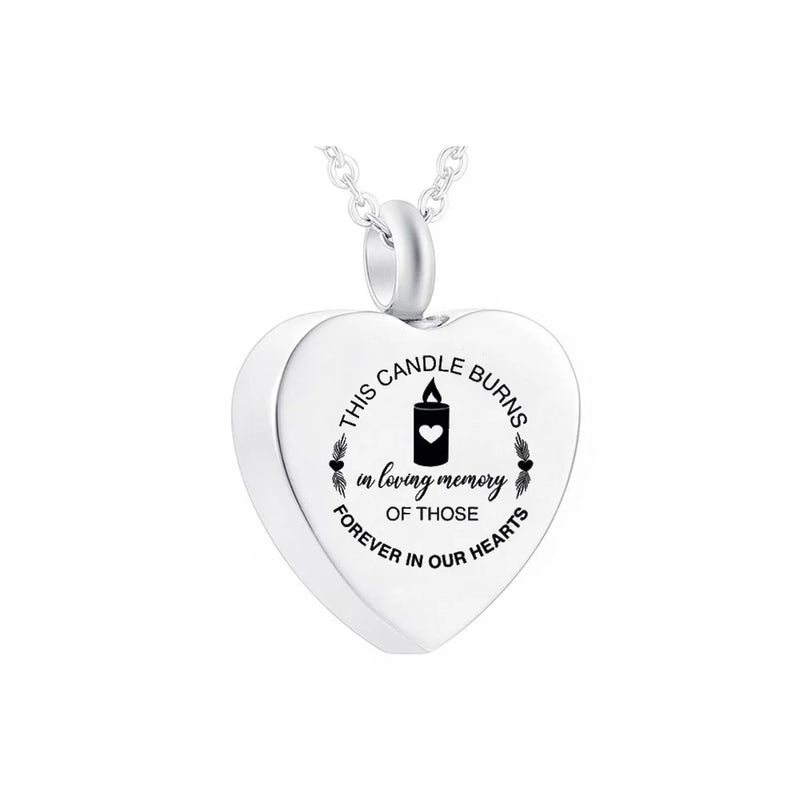 Heart Pendant Stainless Steel Urn Necklace for Family/Pet