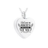 Heart Pendant Cremation Stainless Steel Urn Necklace