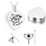 Heart Pendant Stainless Steel Cremation Jewelry