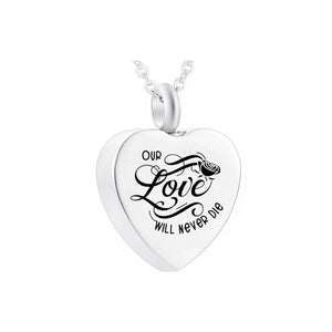 Heart Pendant Stainless Steel Cremation Jewelry