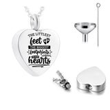 Stainless Steel Urn Pendant Heart Cremation Jewelry with Letter Engraving
