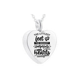 Stainless Steel Urn Pendant Heart Cremation Jewelry with Letter Engraving