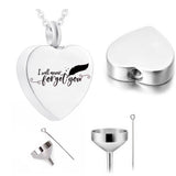 Heart Pendant Stainless Steel Urn with Filling Kit & Gift Bag
