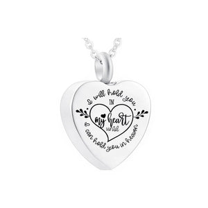 Heart Pendant Cremation Jewelry Stainless Steel Urn Kit For Ashes