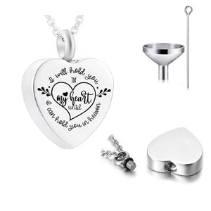 Heart Pendant Cremation Jewelry Stainless Steel Urn Kit For Ashes