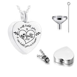 Heart Pendant Cremation Jewelry Stainless Steel Urn Kit For Ashes