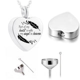 Feather Pendant Stainless Steel Urn Necklace for Family/Pet