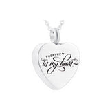 Heart Shaped Stainless Steel Urn Pendant for Ashes