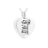 Heart-Shaped Stainless Steel Urn Pendant - Memorial Ashes Souvenir