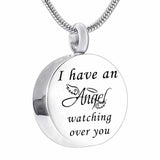 Angel Wing Cremation Ashes Urn Pendant with Engraving